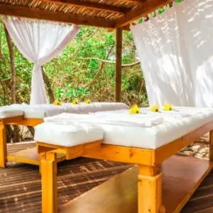 Massagem relaxante para o casal
